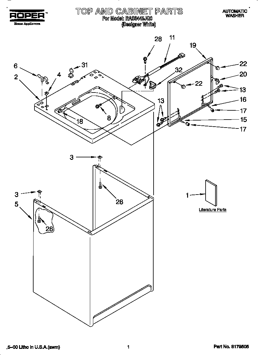 Roper Washing Machine Parts List