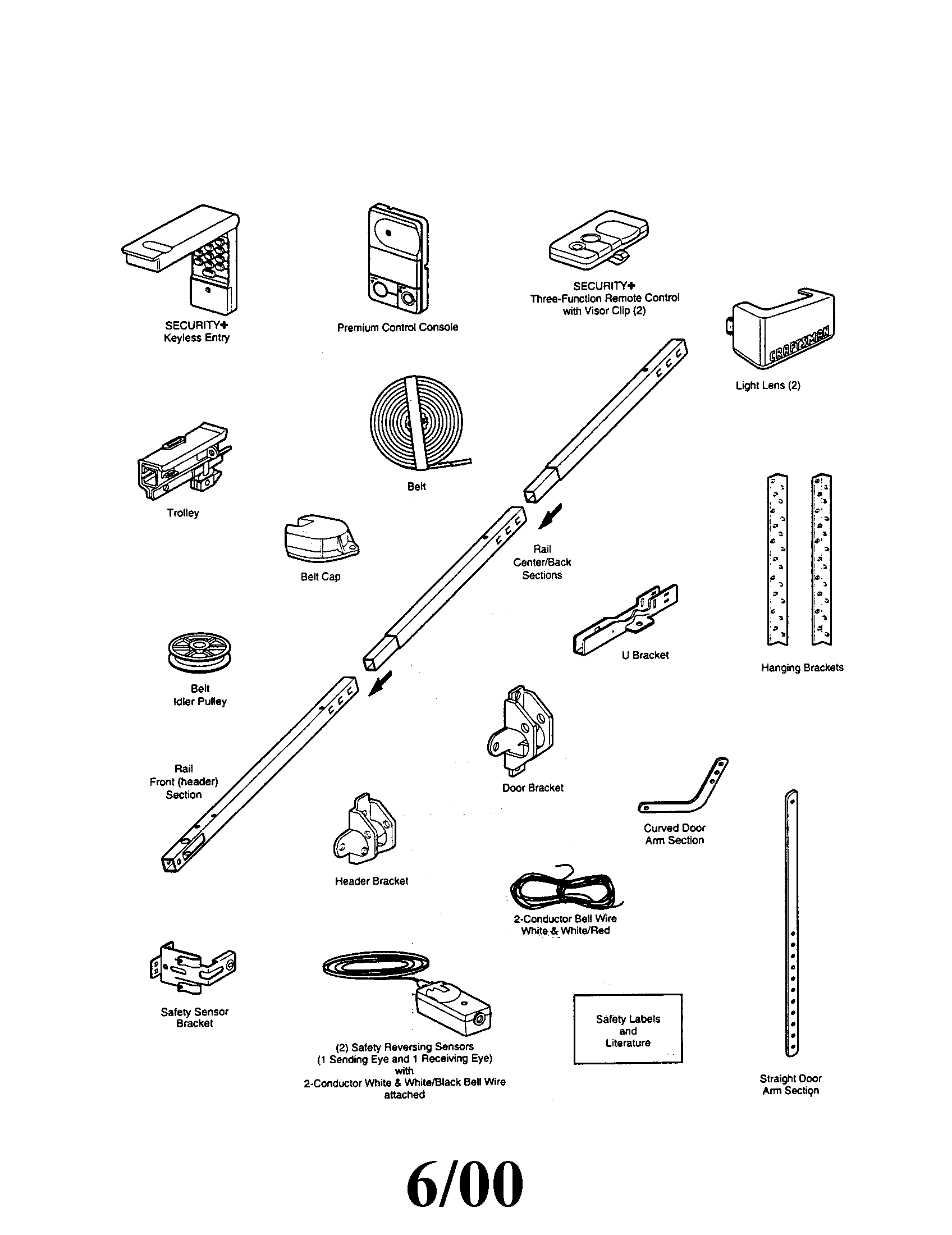 Sears Garage Door Opener Parts Diagram