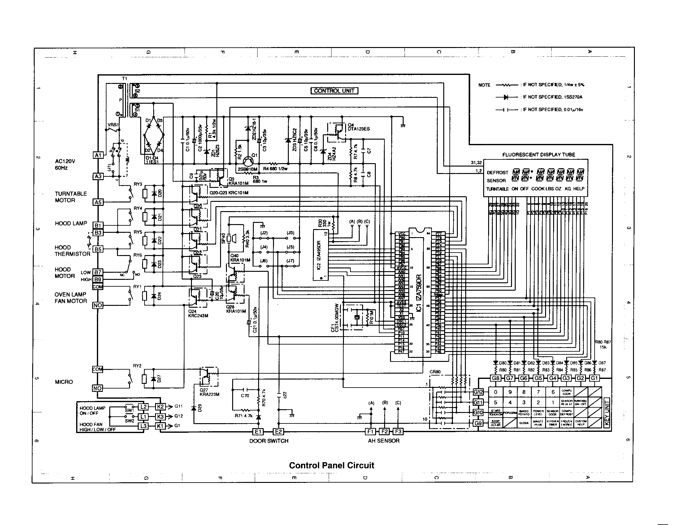 Sharp R 1472a Microwave Hood Combo - Sharp R 580d Wiring Diagram Sharp R 1472a Microwave Hood Combo - Sharp R 580d Wiring Diagram