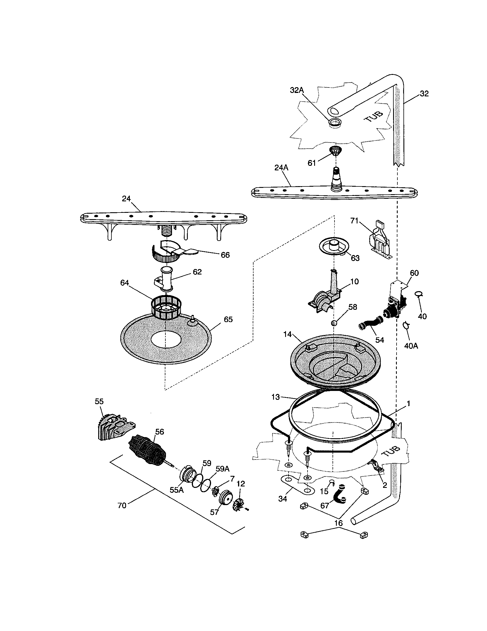 Frigidaire Gallery Dishwasher Parts Diagram