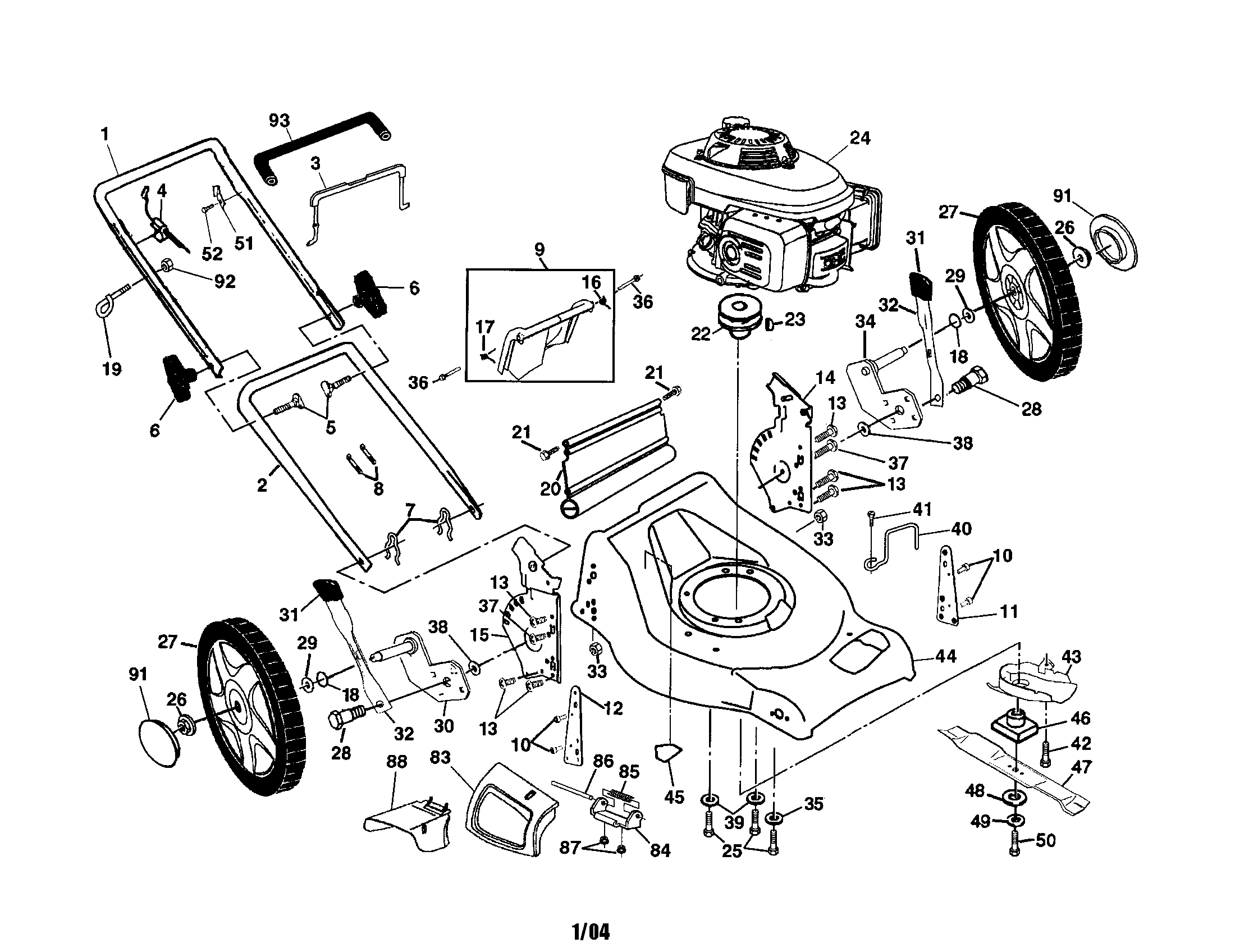 Husqvarna Self Propelled Lawn Mower Parts Diagram