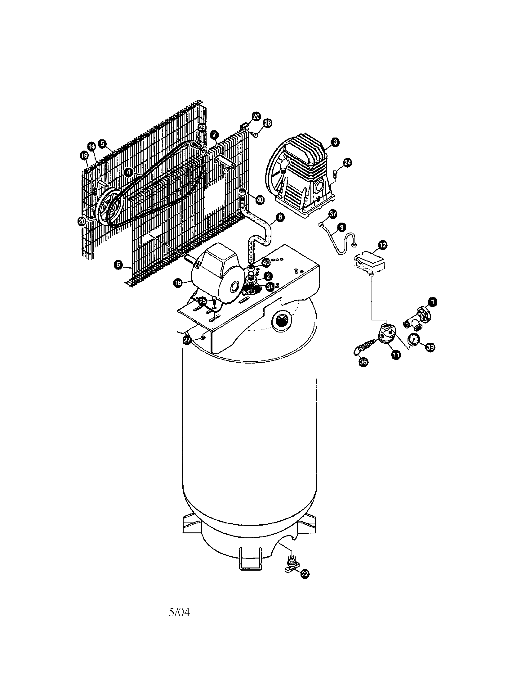 devilbiss air compressor parts