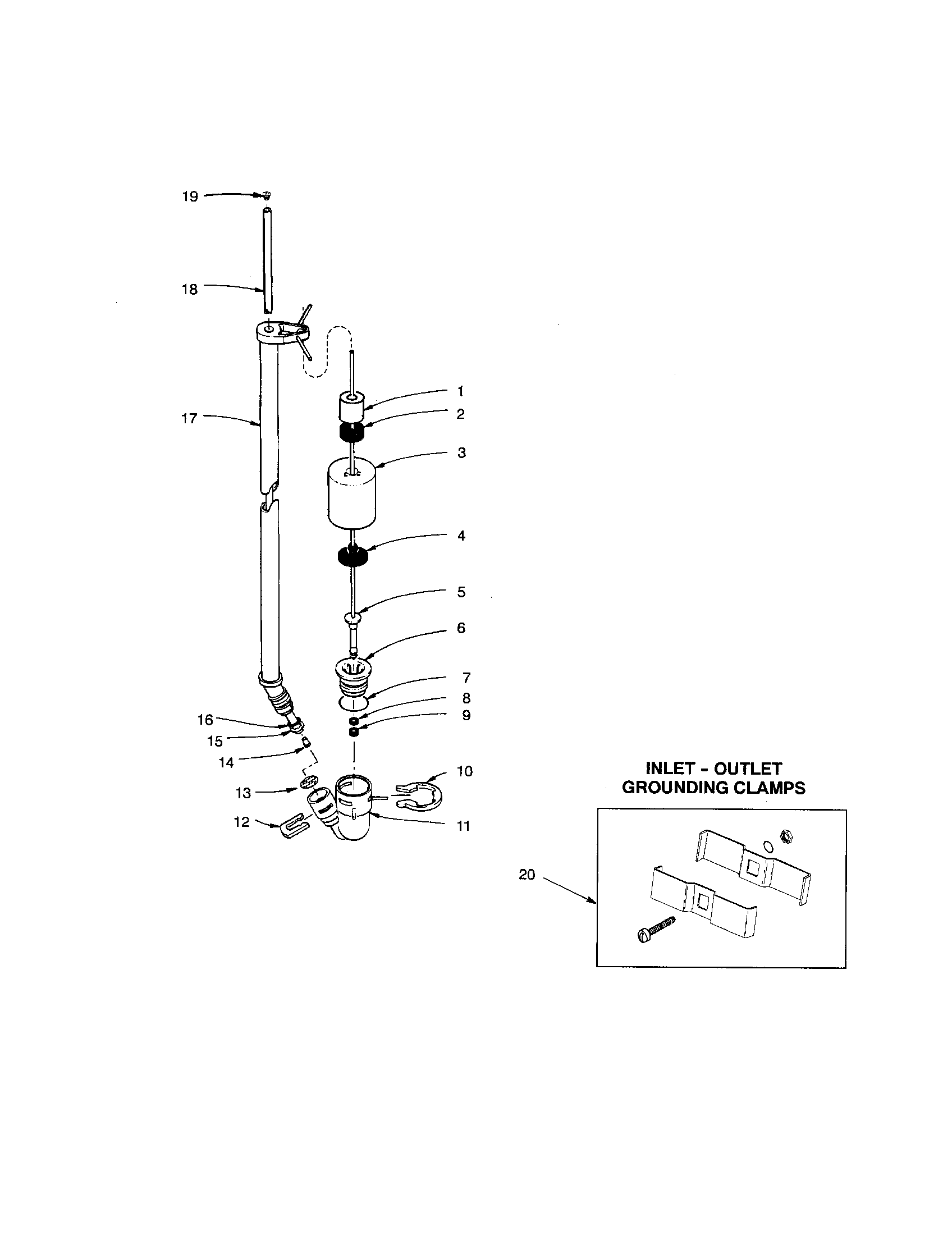 Model # 625388800 Kenmore Water softener   Bypass valve (15 parts)