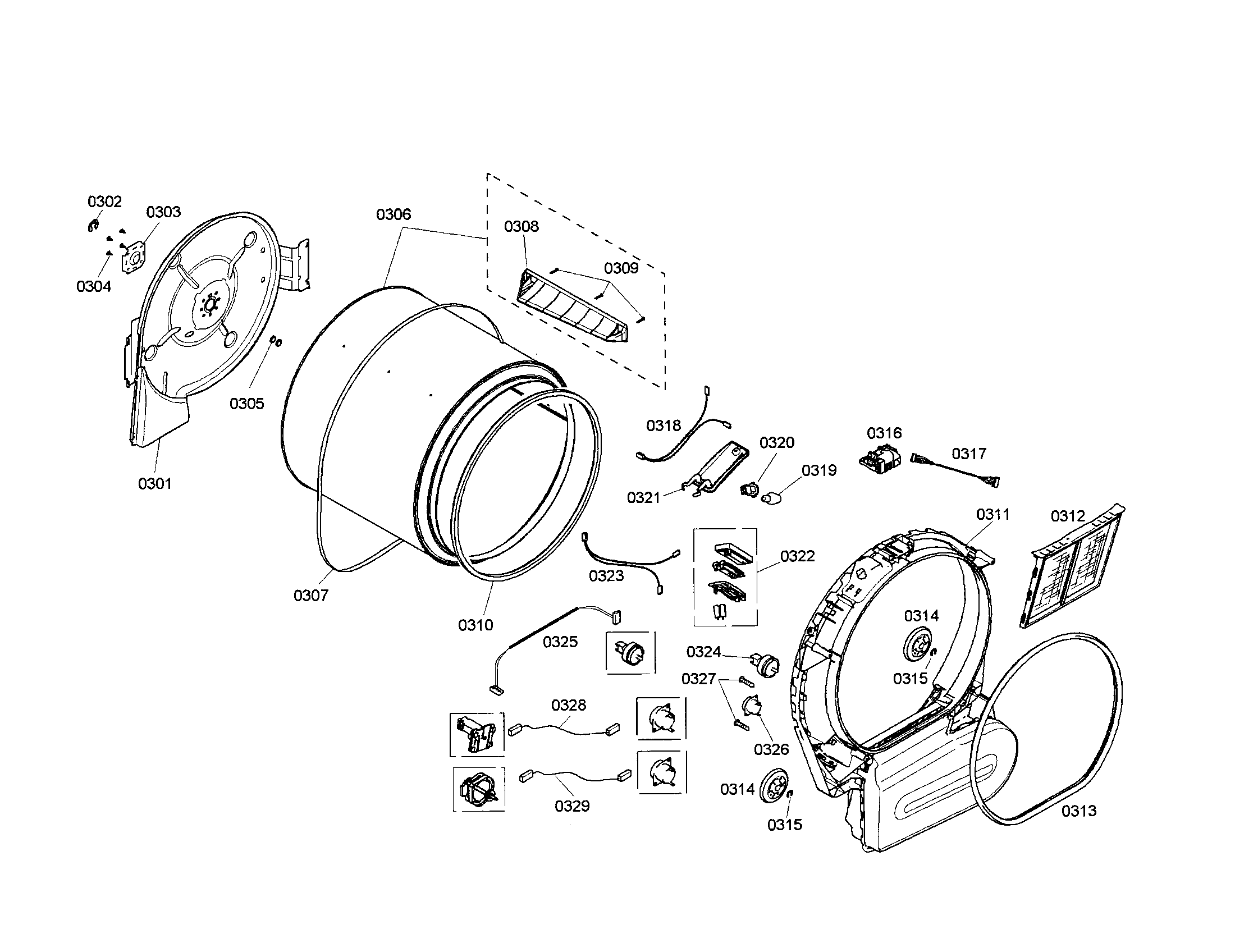 Bosch nexxt 500 series washer parts diagram