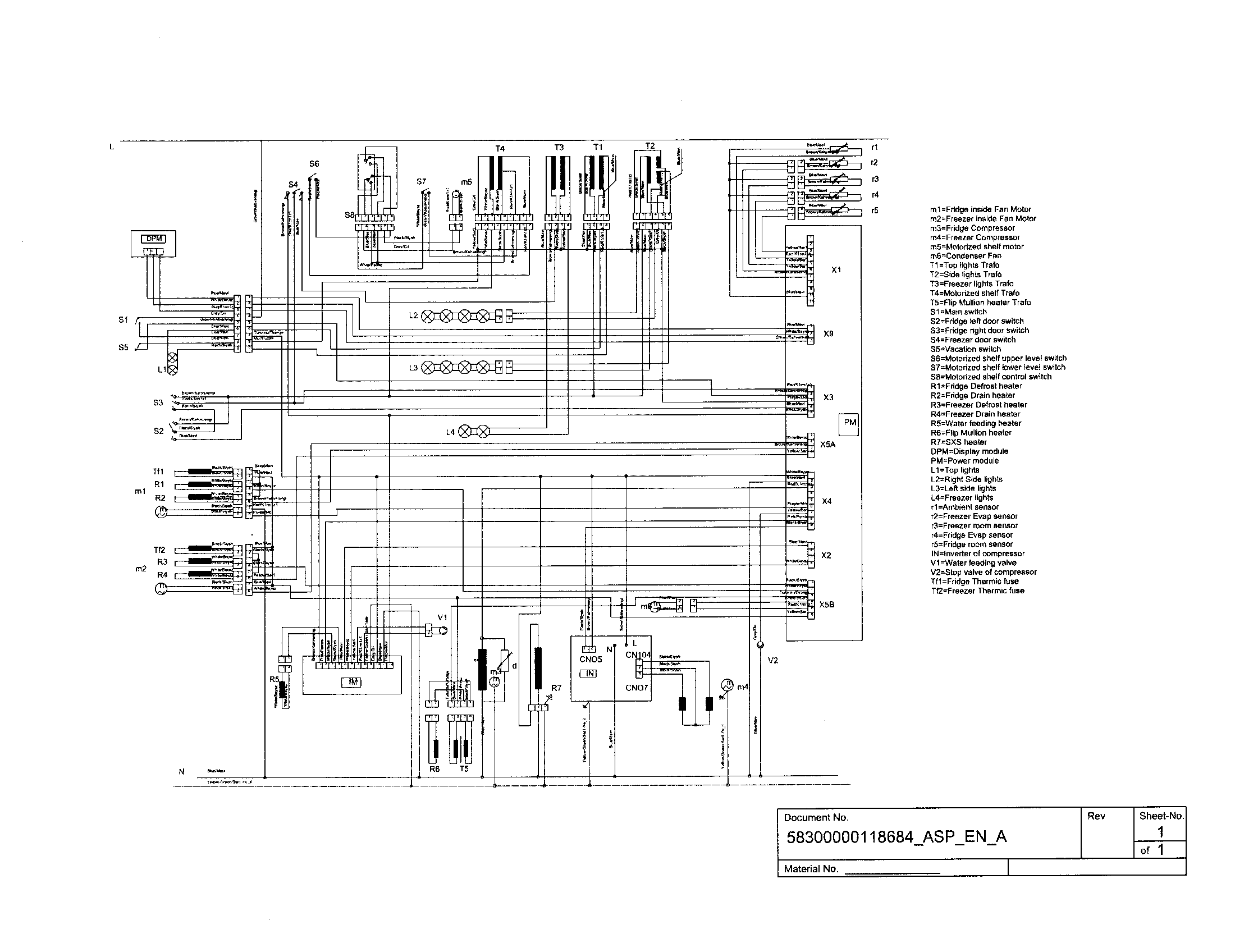 True Freezer Model T 49f Wiring Diagram