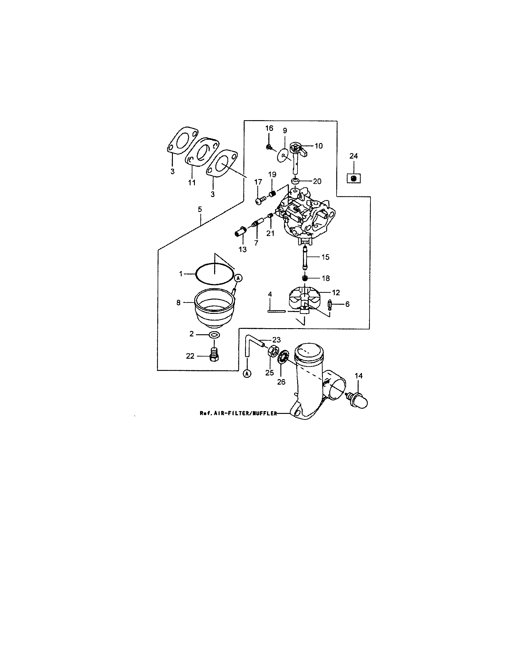 craftsman lt2000 carburetor diagram