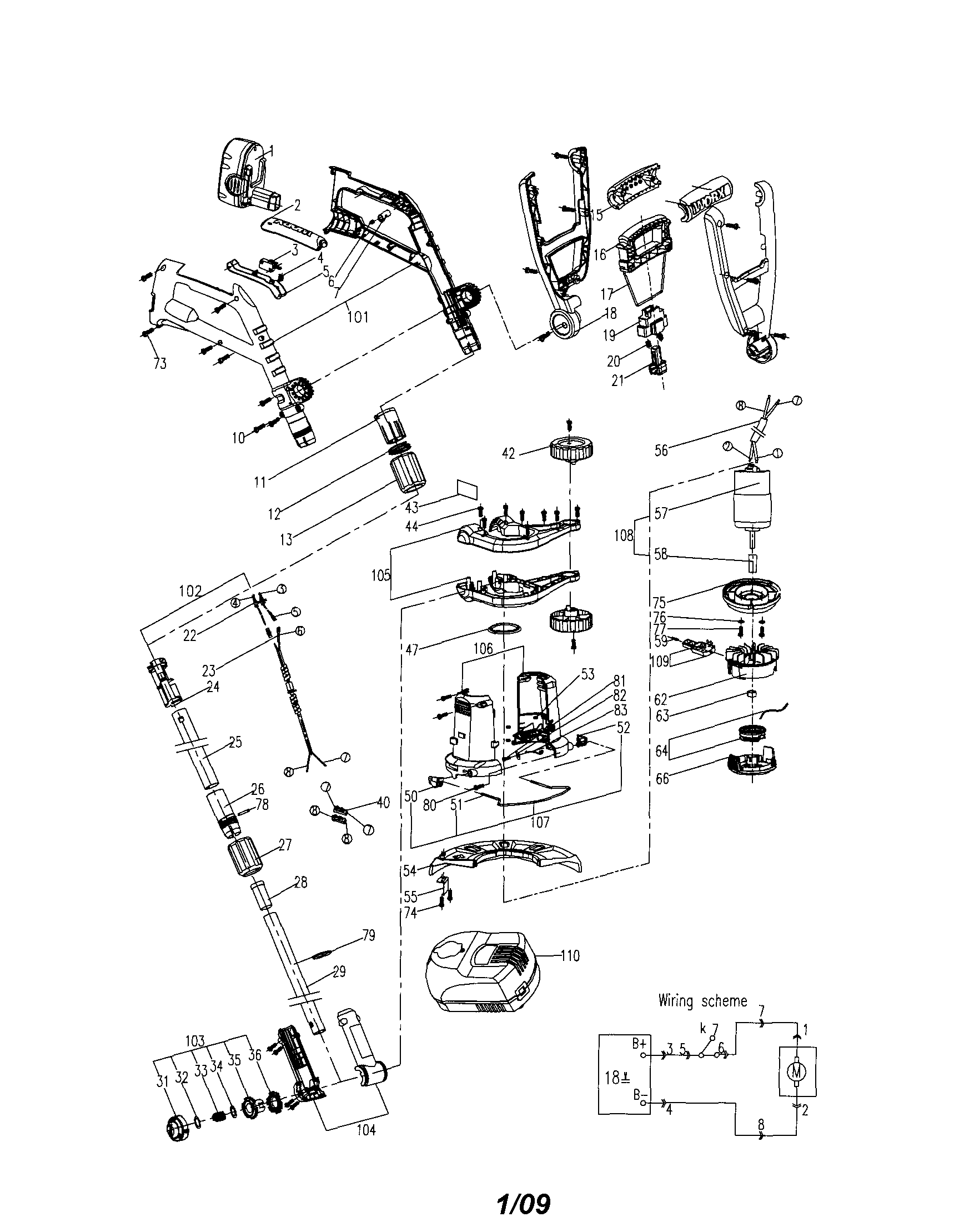 Worx Trimmer Parts Diagram Hanenhuusholli