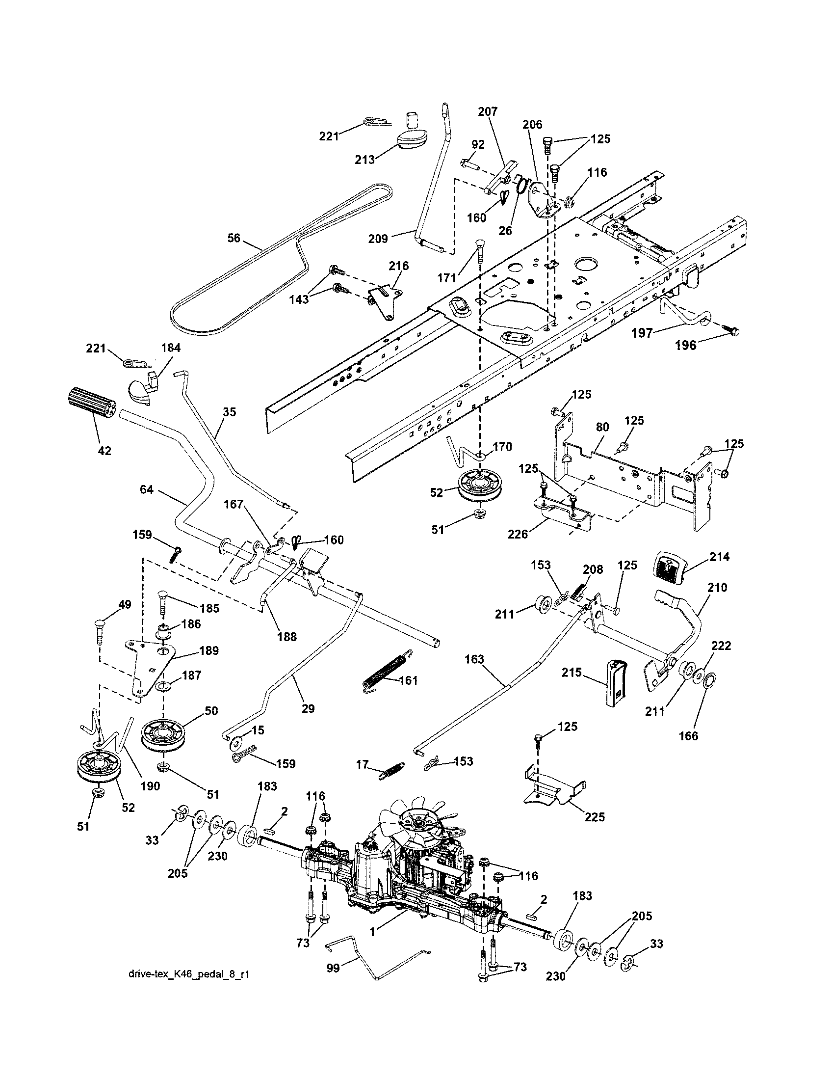 Husqvarna yth2348 drive belt diagram