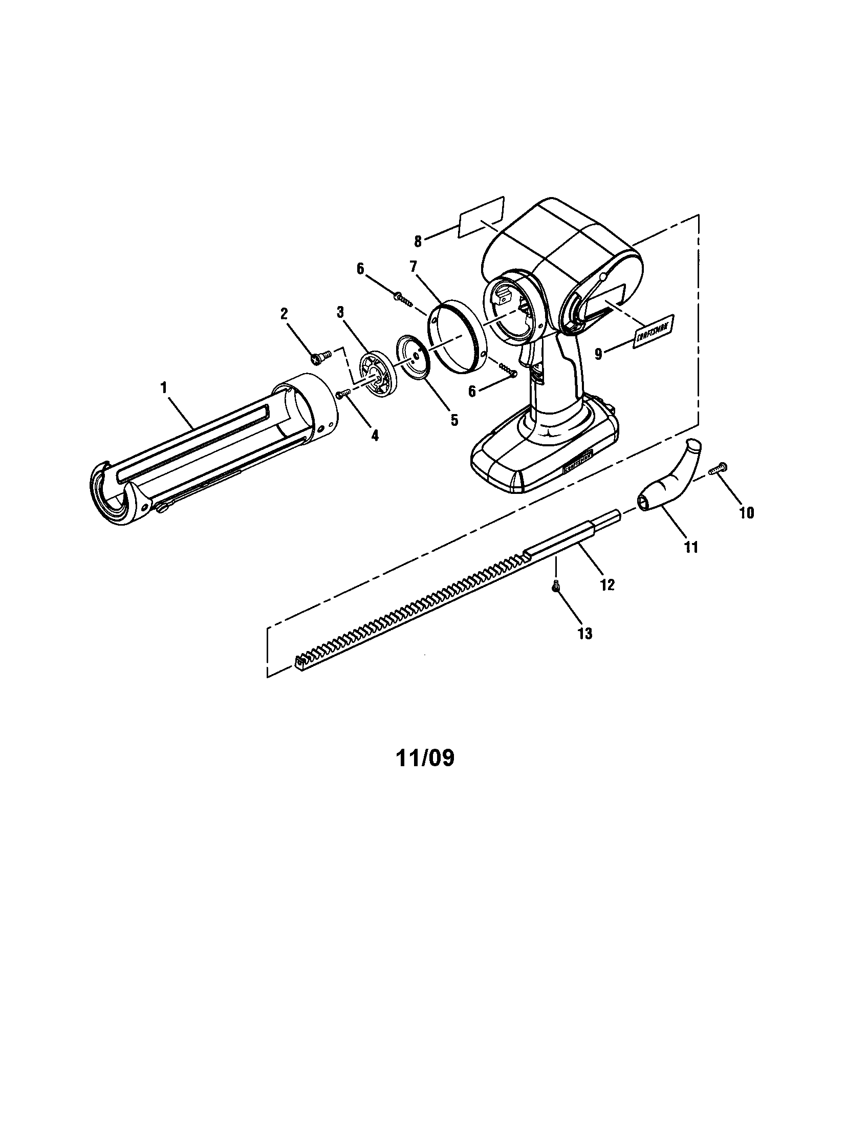 Caulk Gun Exploded Diagram