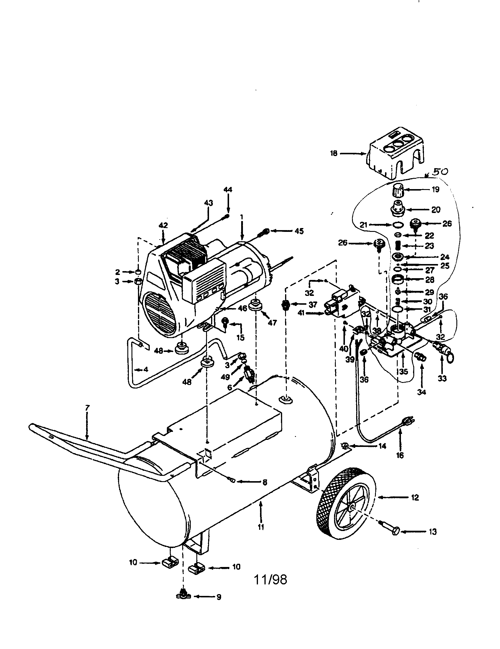 campbell hausfeld air compressor parts