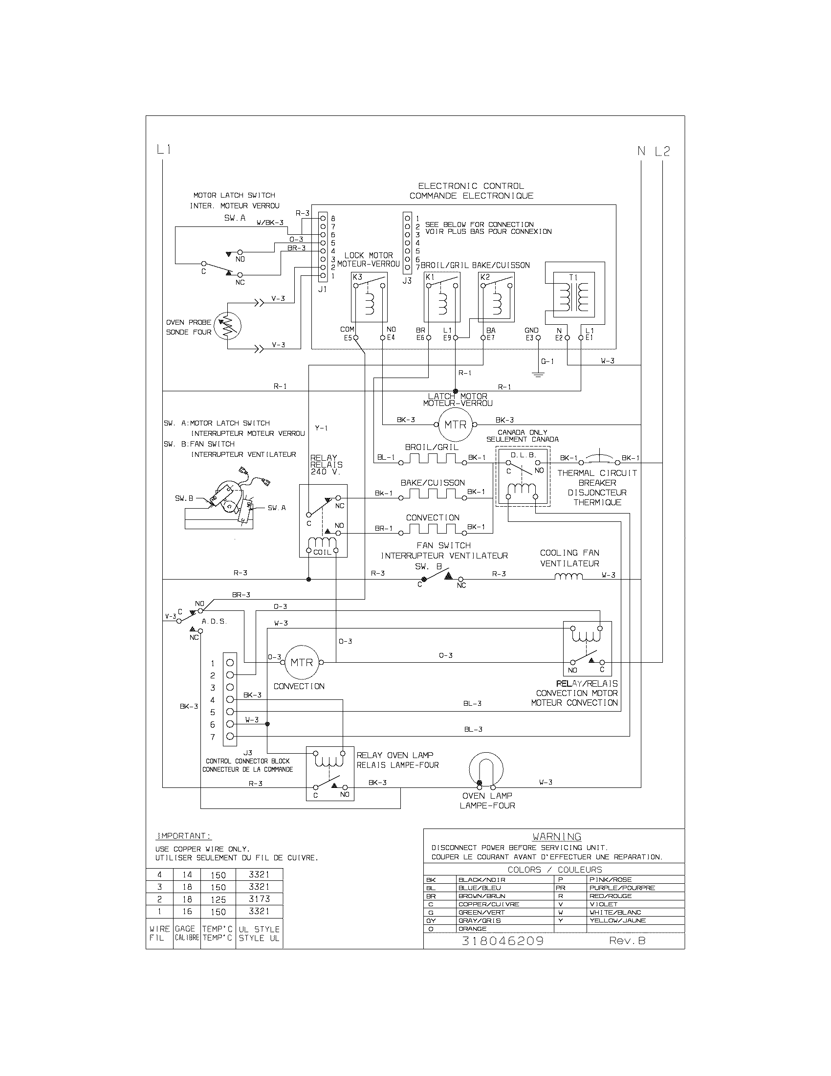 Frigidaire Wall Oven Wiring Diagram