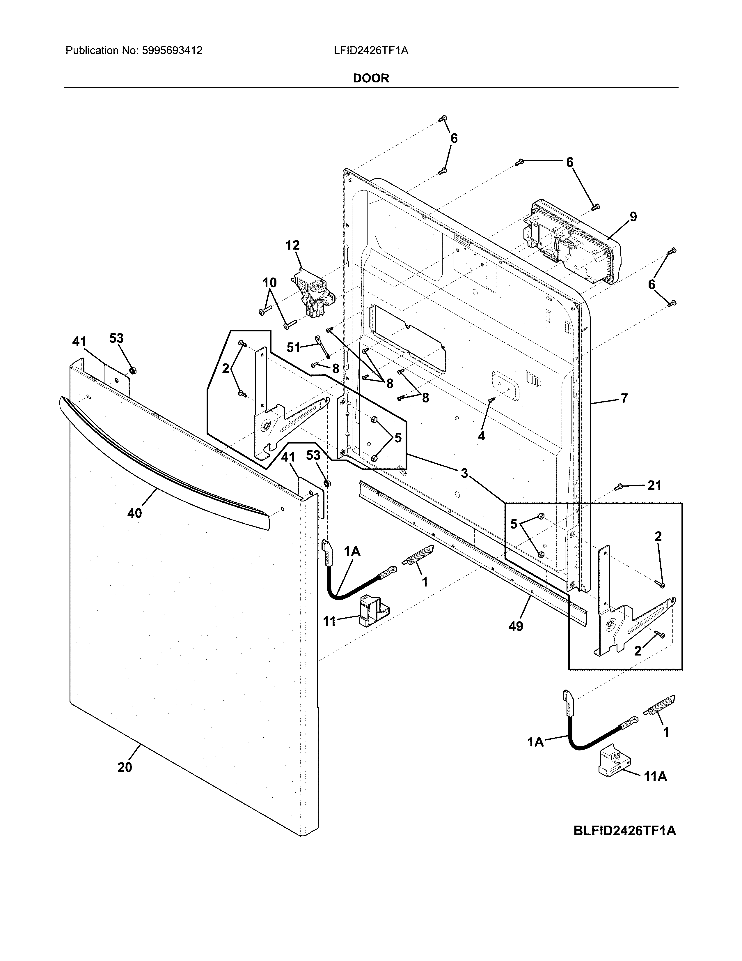 frigidaire dishwasher lfid2426tf1a