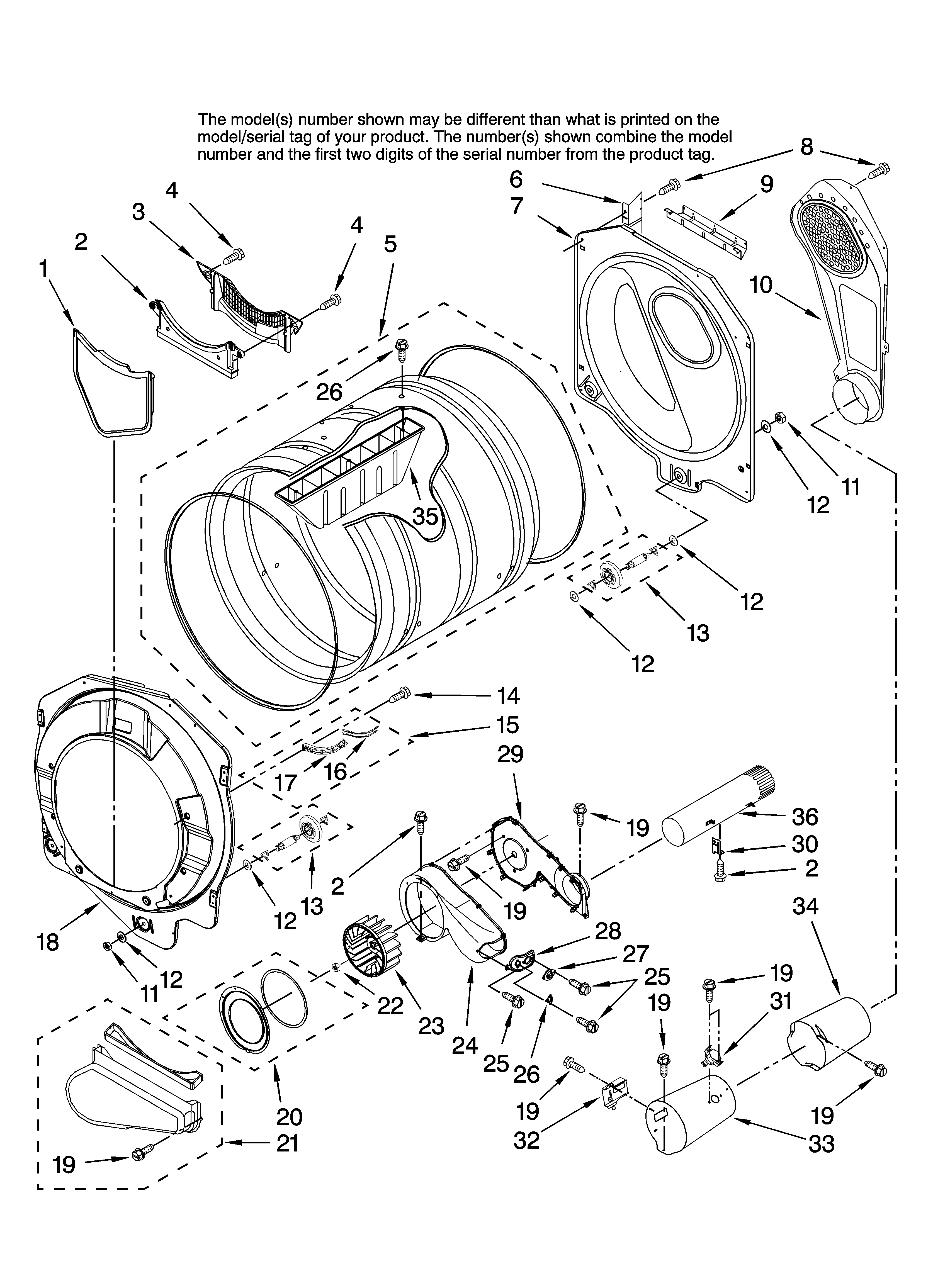 35 Amana Dryer Parts Diagram