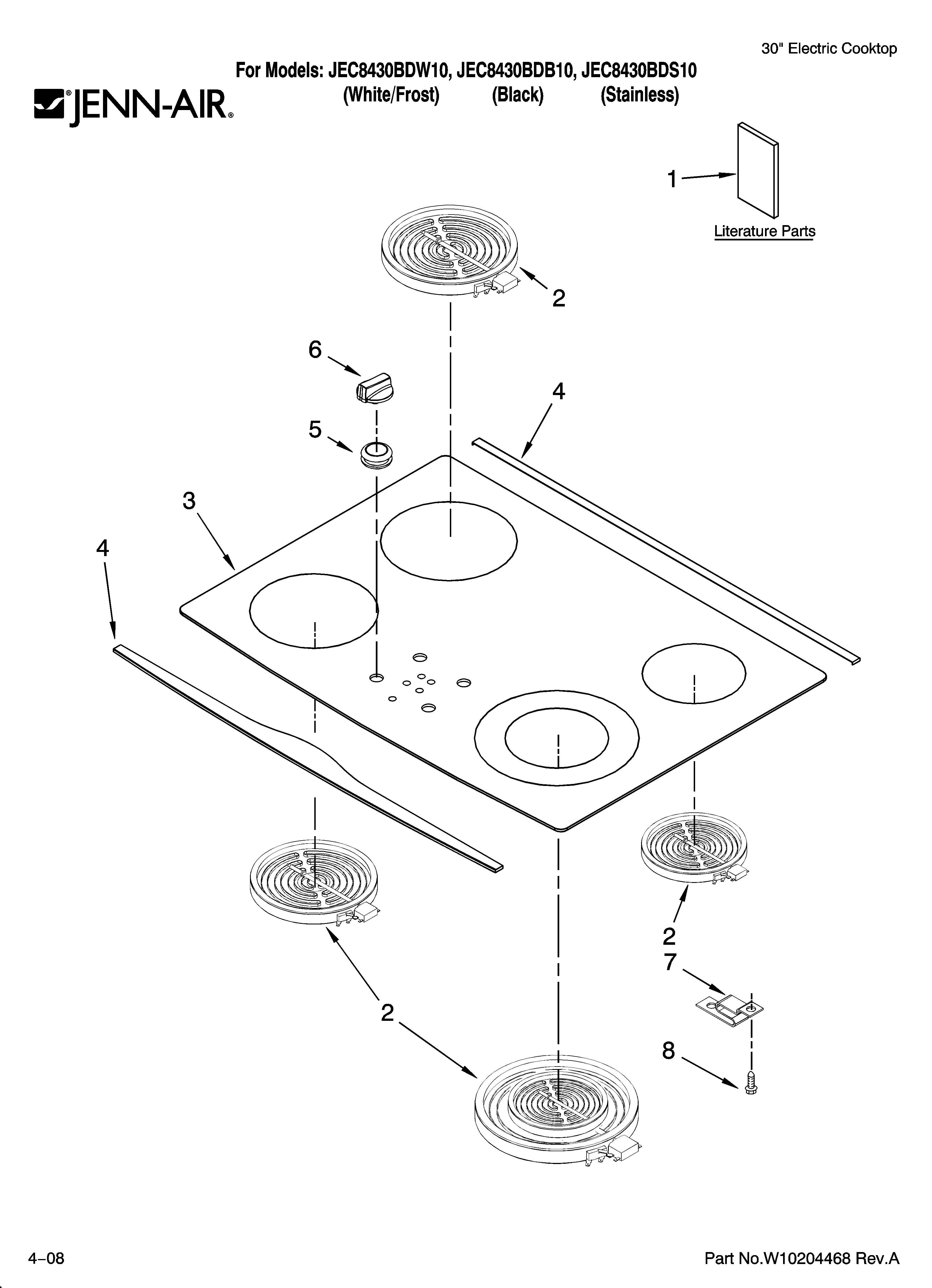 Looking For Jenn Air Model Jec8430bdb10 Electric Cooktop Repair