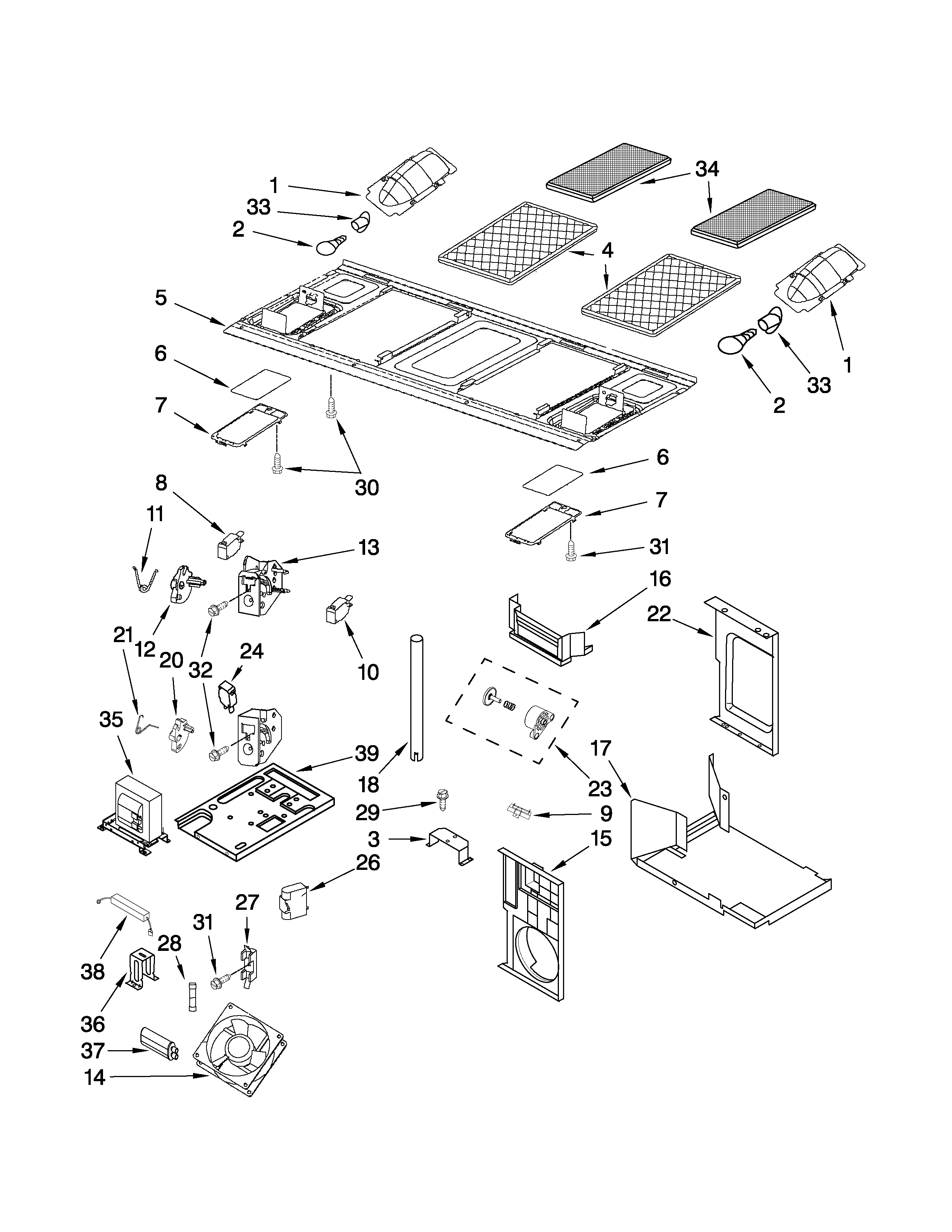 Kitchenaid Ykhms1850sb1 Microwave Hood Bo Parts Sears Partsdirect