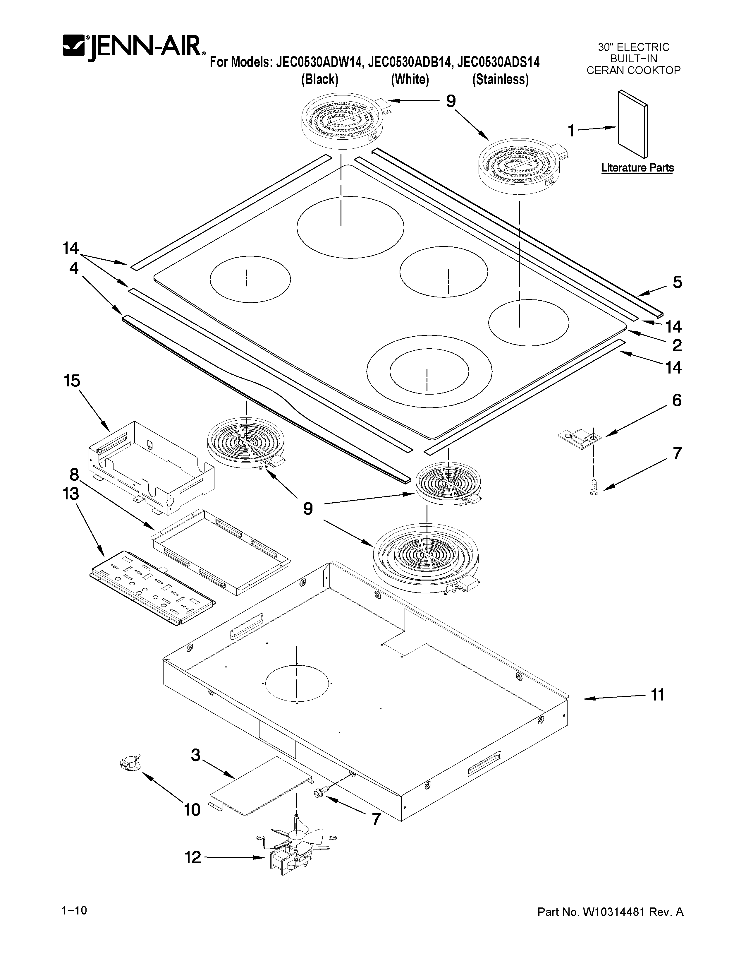 Looking For Jenn Air Model Jec0530adb14 Electric Cooktop Repair