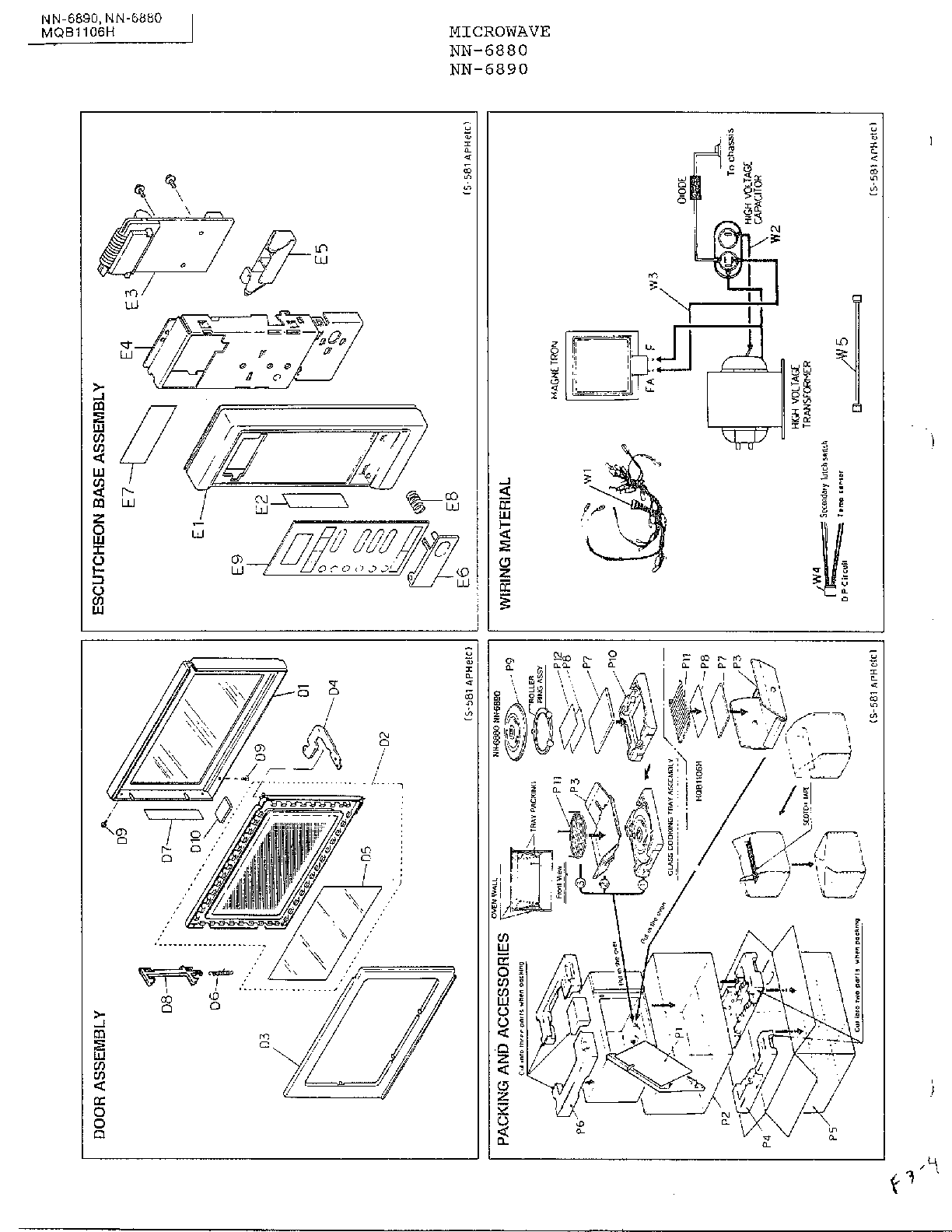 Panasonic Microwave Parts Diagram