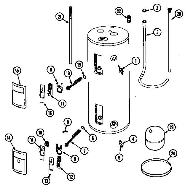 MAYTAG ELECTRIC WATER HEATER Parts | Model he2940l960 | Sears PartsDirect