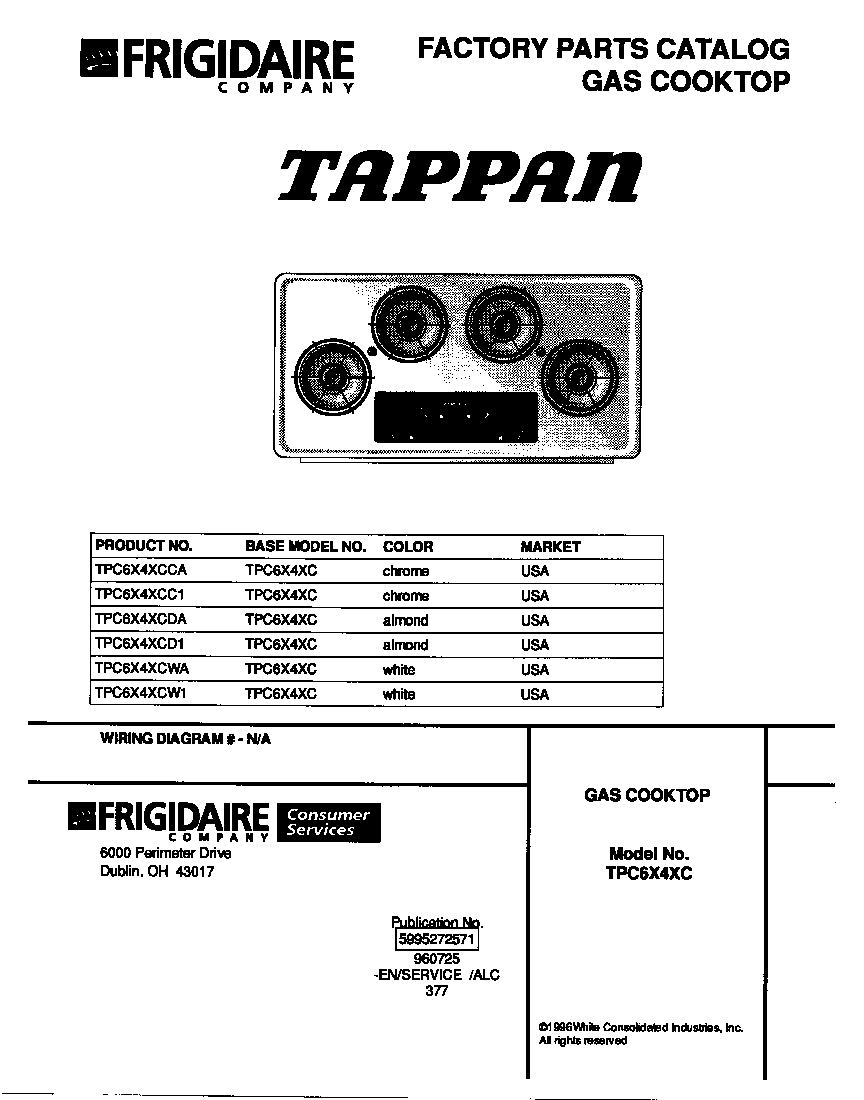 Looking For Tappan Model Tpc6x4xcw1 Gas Cooktop Repair