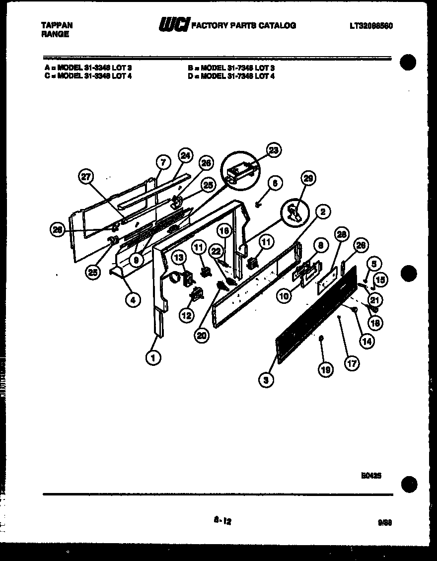 Looking For Tappan Model 31 3348 00 04 Electric Range Repair