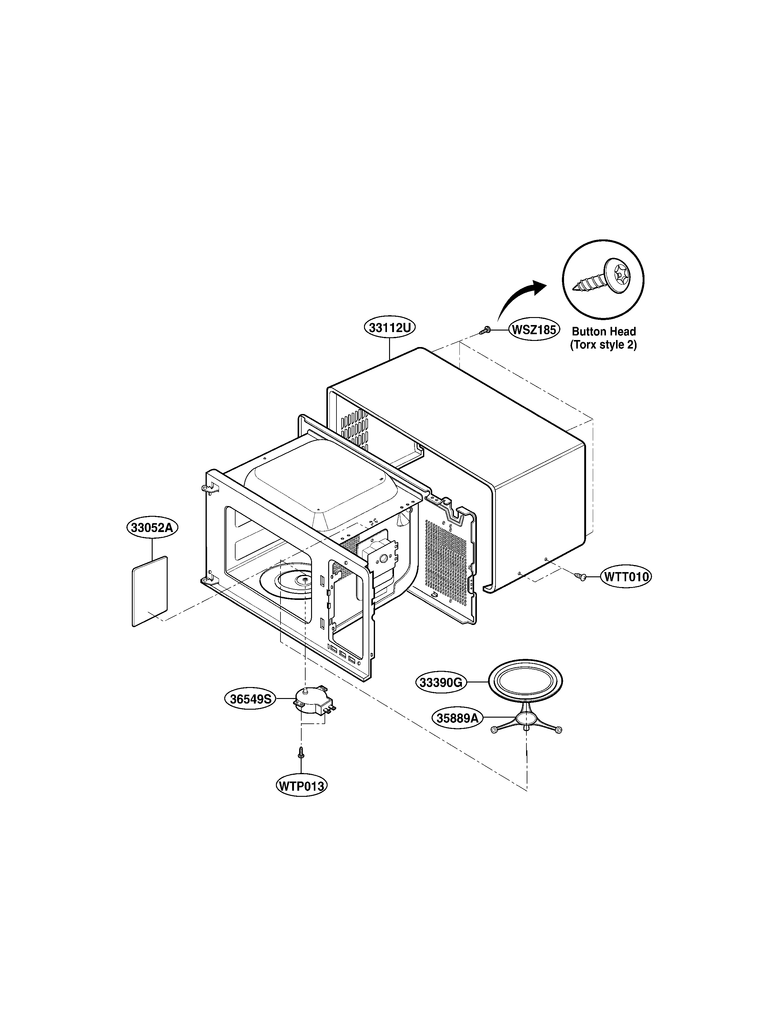 LG Microwave Door Parts | Model LRM2060ST | SearsPartsDirect