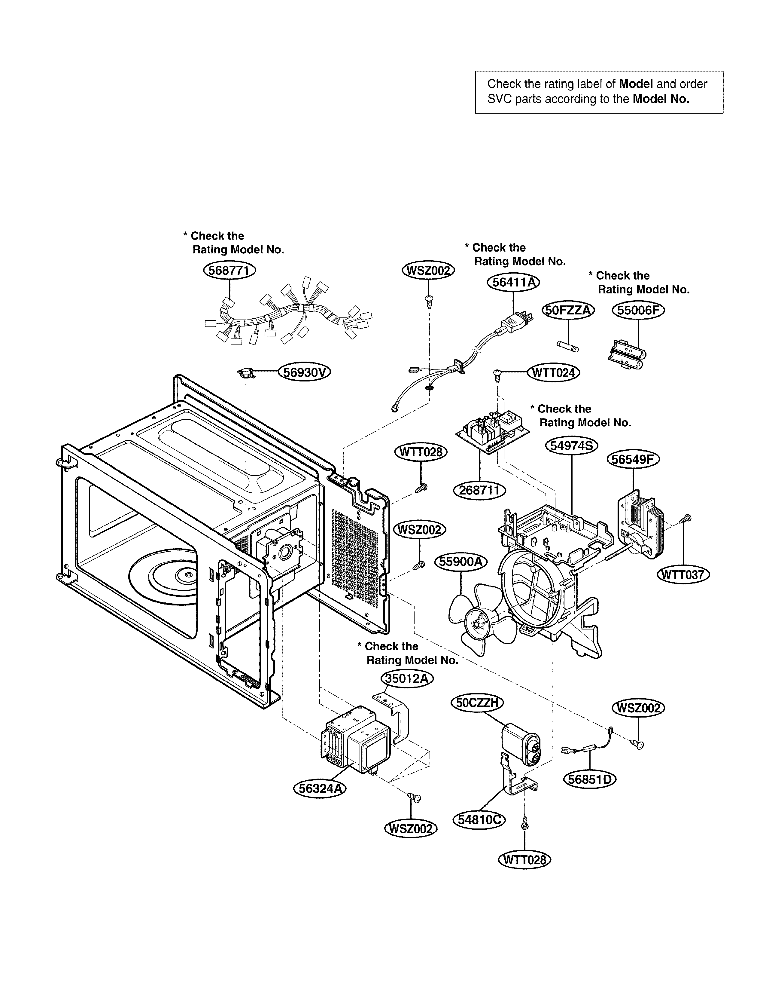 Lg Microwave Parts Model Ltm9000st01 Sears Partsdirect