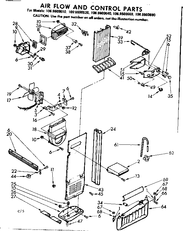 Kenmore model 1068600680 refrigerators-misc genuine parts