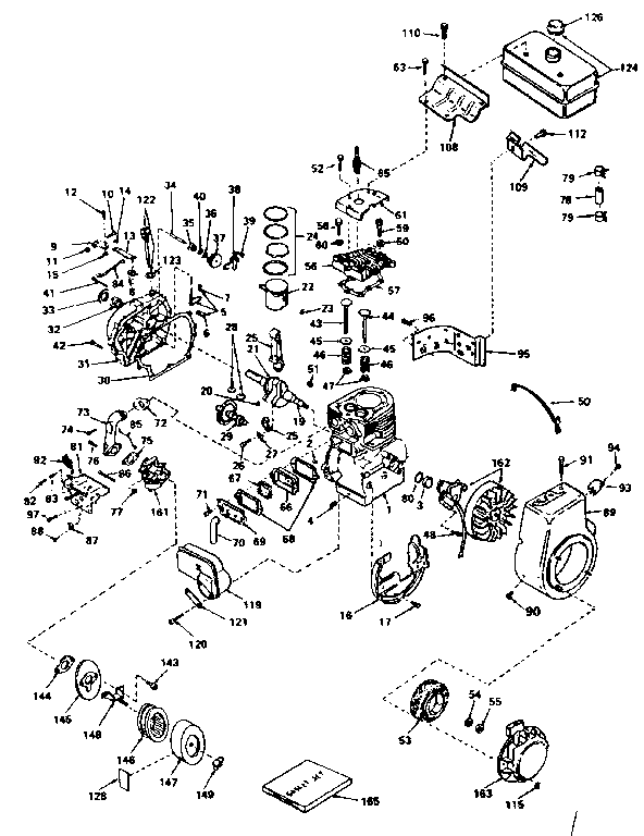 Tecumseh model HM80-155162E engine genuine parts