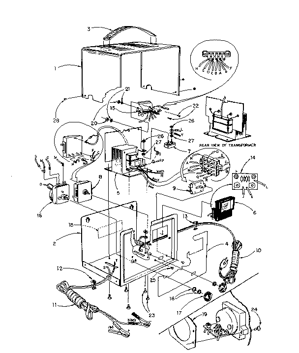 Sears model 608718510 battery charger genuine parts