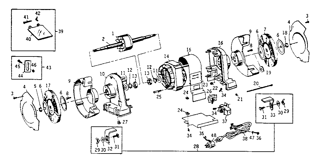 Craftsman model 397195891 grinder genuine parts