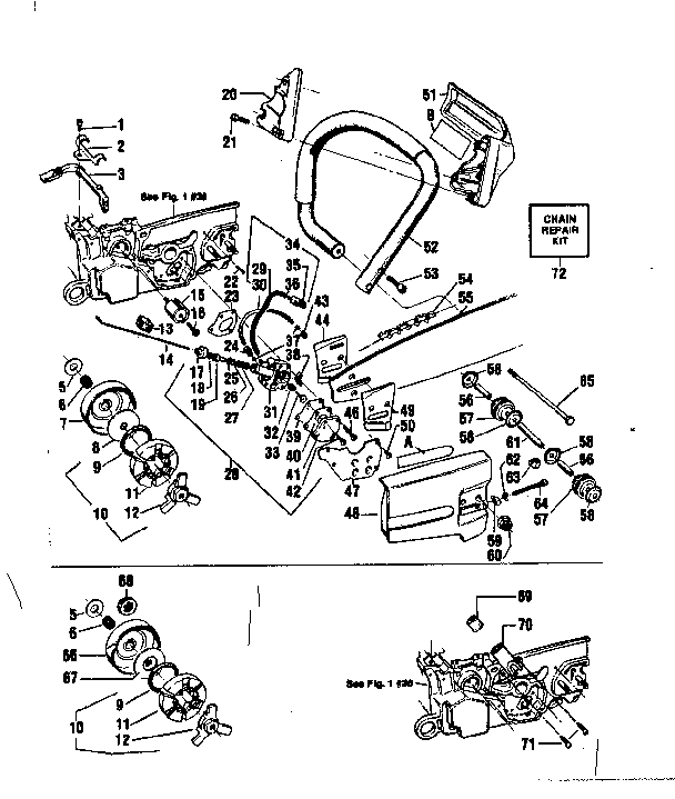 Craftsman model 358354871 chainsaw, gas genuine parts