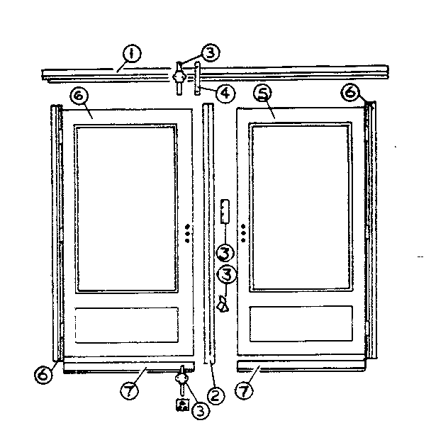 Kenmore model 17890-DOUBLE DOOR KIT storm doors/windows genuine parts