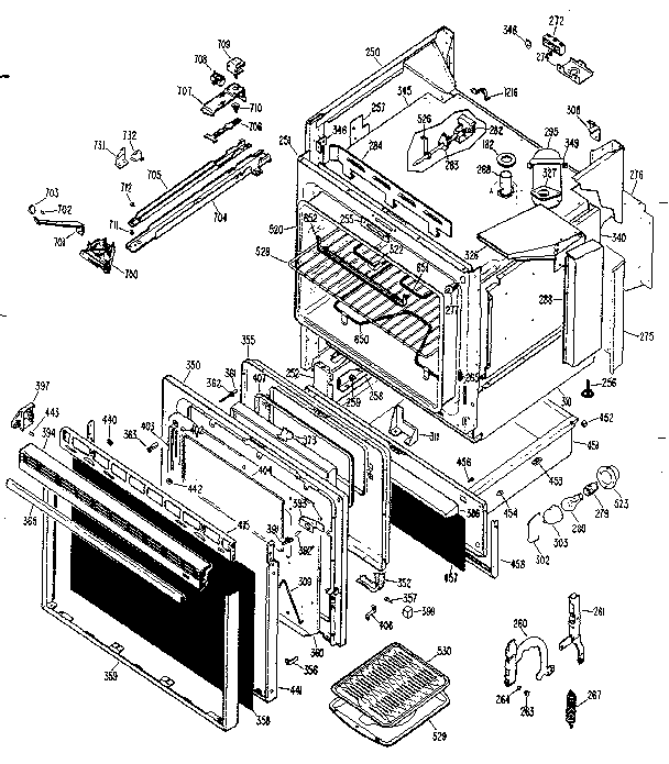 Kenmore model 20233 slide-in range, electric genuine parts