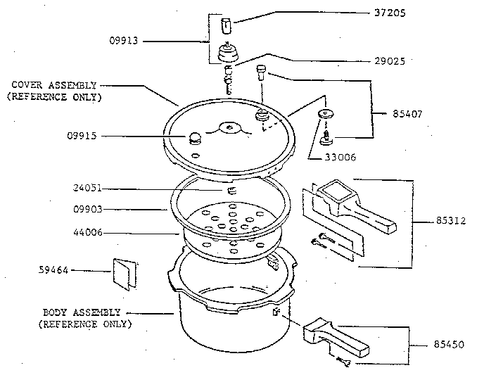 Presto model 01210 pressure cooker genuine parts