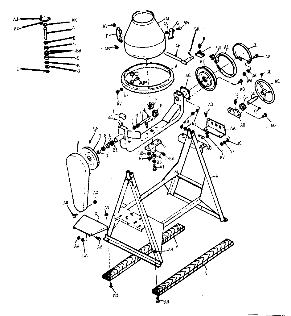 Cement Mixer Parts Diagram