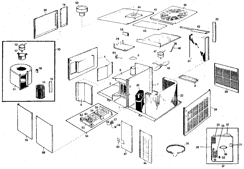 Rheem Model RAB Package Units both Units Combined Genuine Parts