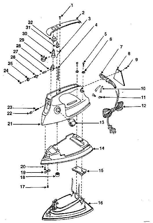 ProctorSilex model I1323 irons genuine parts