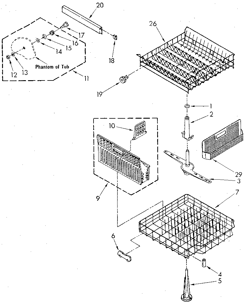 Kenmore model 6651569580 dishwasher genuine parts