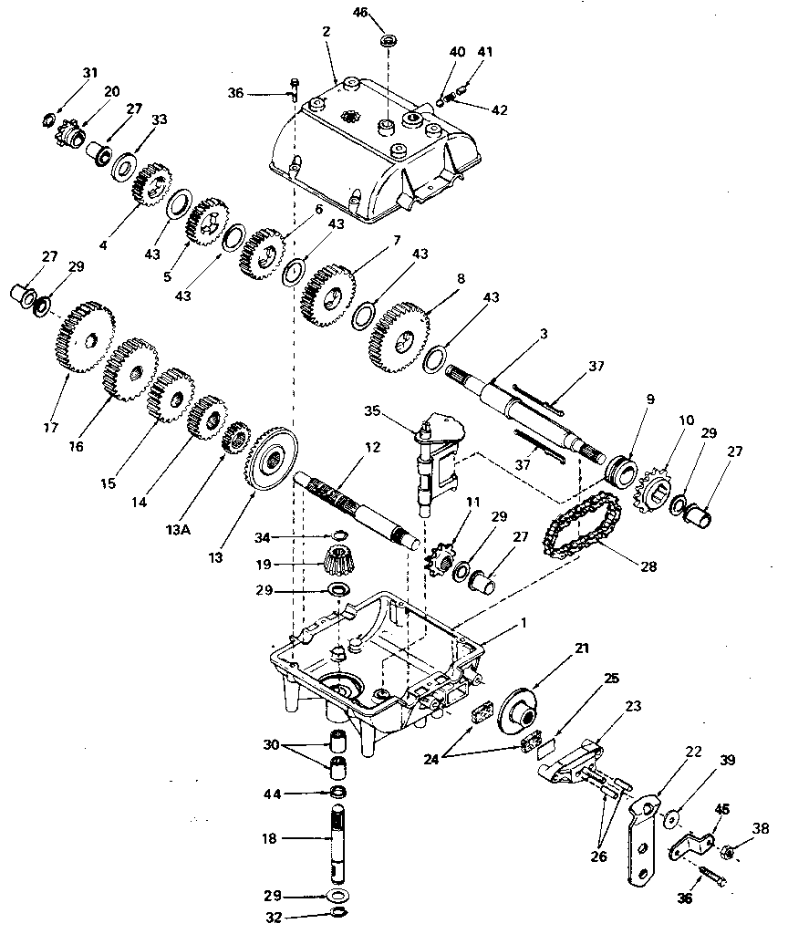 Peerless model 797 transaxle/transmission, tractor genuine ... peerless transaxle diagram 