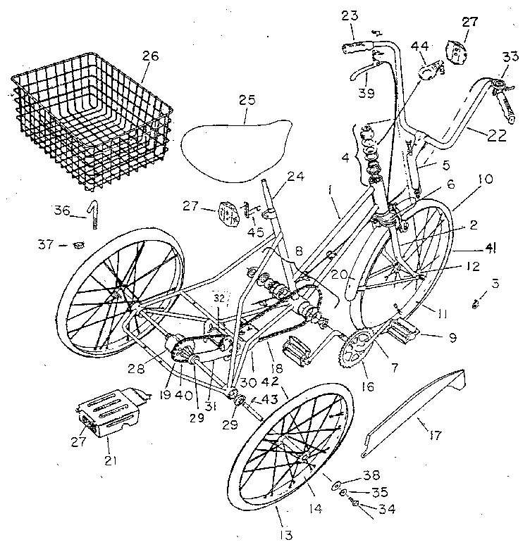 Columbia Model 9950 Bicycles Genuine Parts