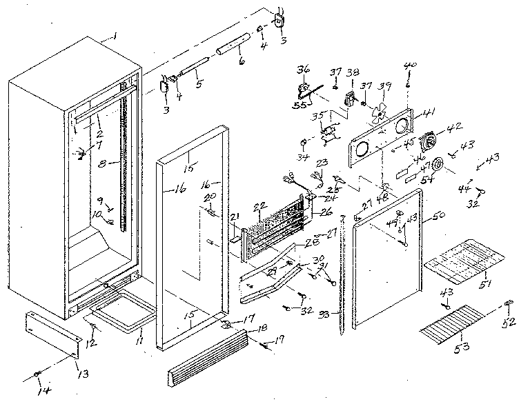 Northland Model Rfg285 1713 Upright Freezer Genuine Parts Cabinet