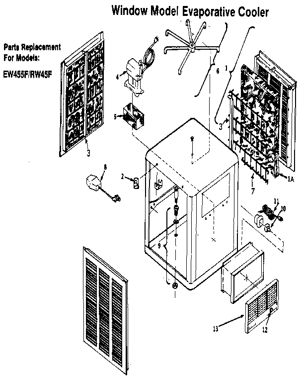 ADOBEAIR EVAPORATIVE COOLER Parts | Model ew455frw45f | Sears PartsDirect