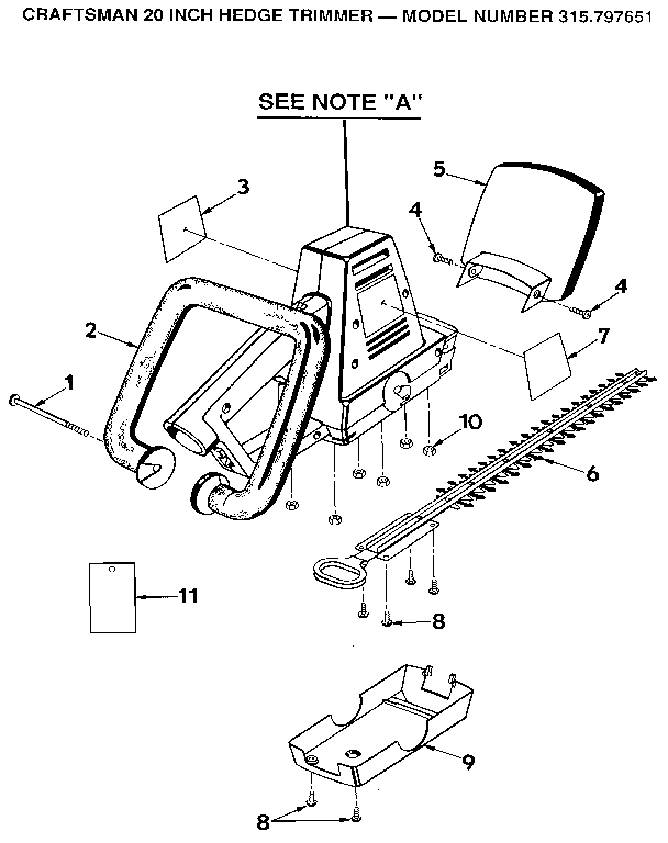 Craftsman model 315797651 trimmer genuine parts