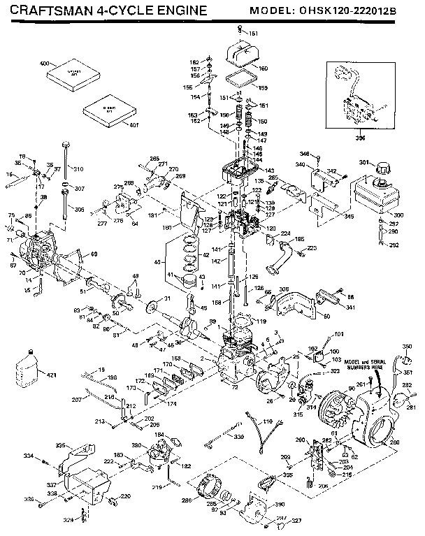 Tecumseh ohsk120 parts manual