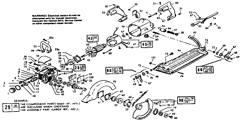 Skil model 825TYPE13 circular saw genuine parts