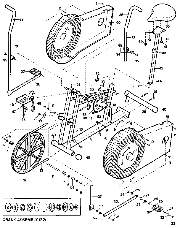 Weslo model WL076021 misc exercise genuine parts