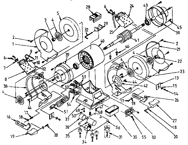 Craftsman Model 319190620 Grinder Bench Genuine Parts