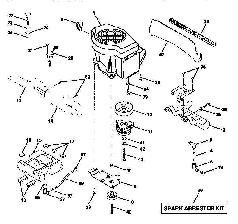 Craftsman model 917250520 lawn, tractor genuine parts craftsman tiller engine diagram 