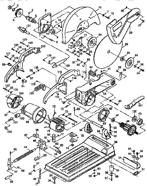 Milwaukee model 6175 cut-off saw genuine parts