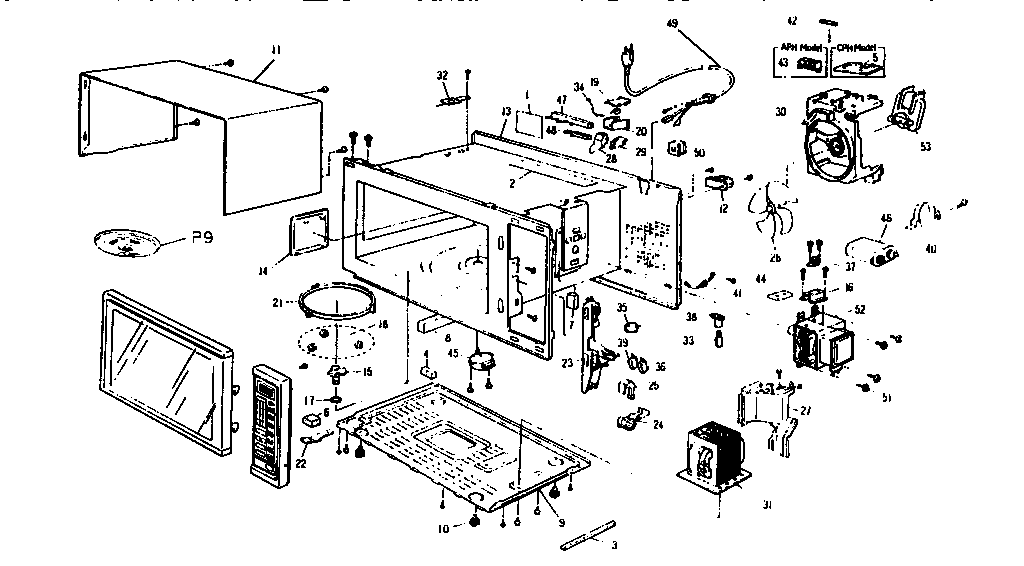 Panasonic model NN6555A countertop microwave genuine parts